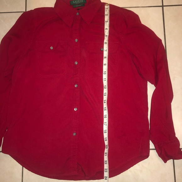 Red Silk Button-Up - Picture 3 of 10